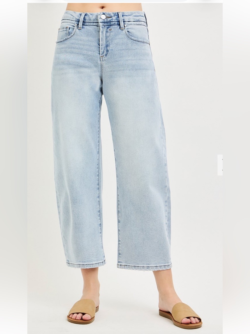 486 ❤️ RISEN SLOUCHY CROP BARREL JEANS